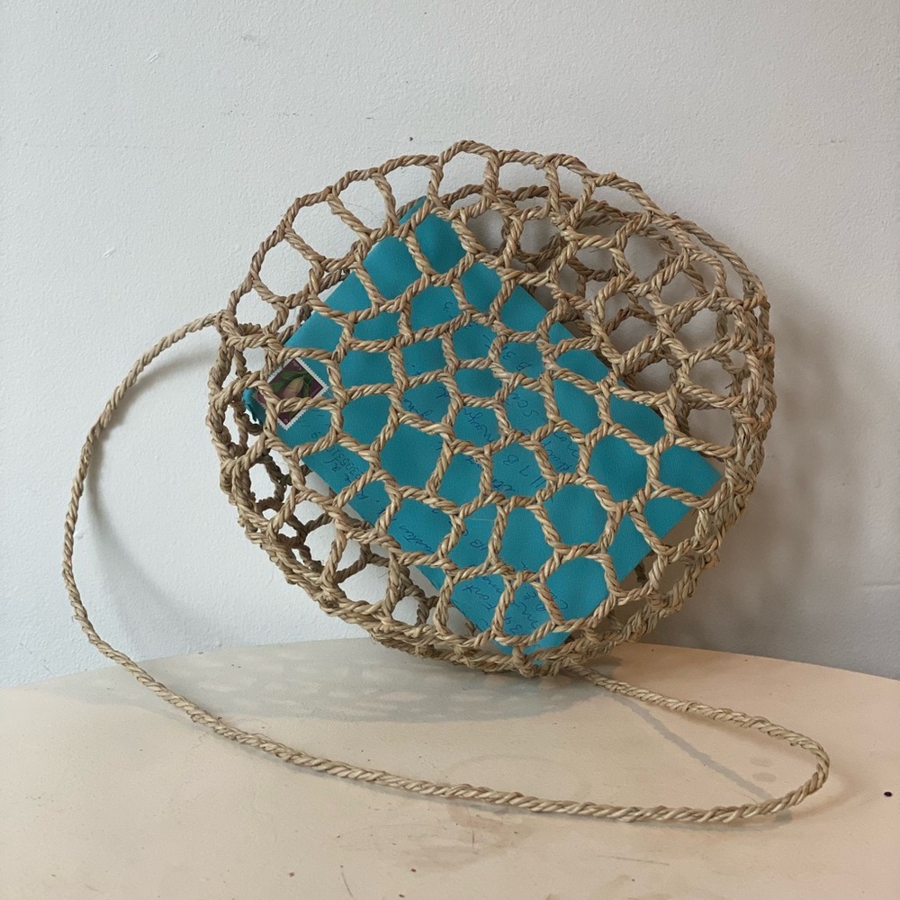 Handmade woven Moroccan market bag, size small